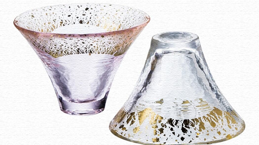 「富士山冷酒杯揃え」贈り物に最適な富士山型のペアグラス