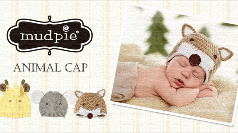 出産祝いに♪アニマルモチーフのベビー用ニット帽【Mud Pie（マッドパイ）】