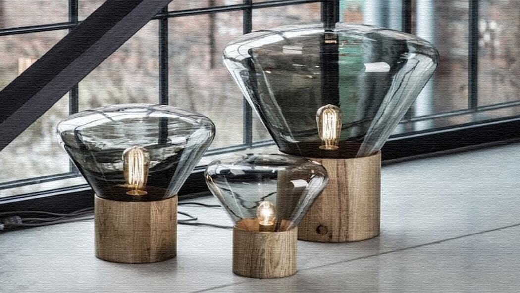 Muffins（マフィンランプ）｜ガラスと木の融合が美しいランプ