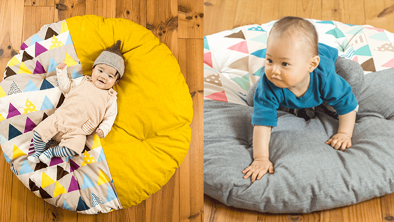 赤ちゃん用のまんまる座布団｜せんべい座布団が便利でかわいい！