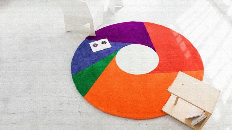カラーホイールラグ｜カラフルな円型ラグマットで部屋を明るく演出！