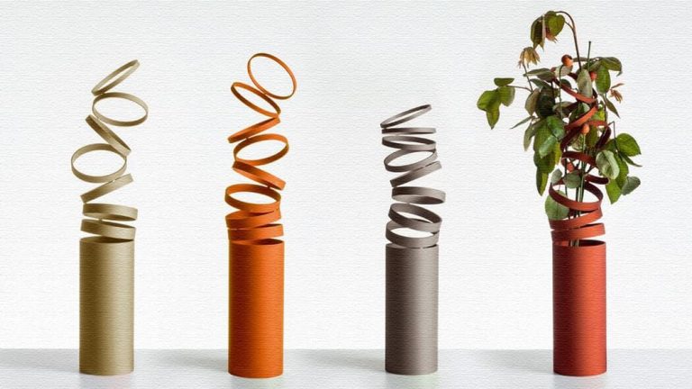 リングのつながりが美しいアーティスティックな花瓶｜Vase Decompose