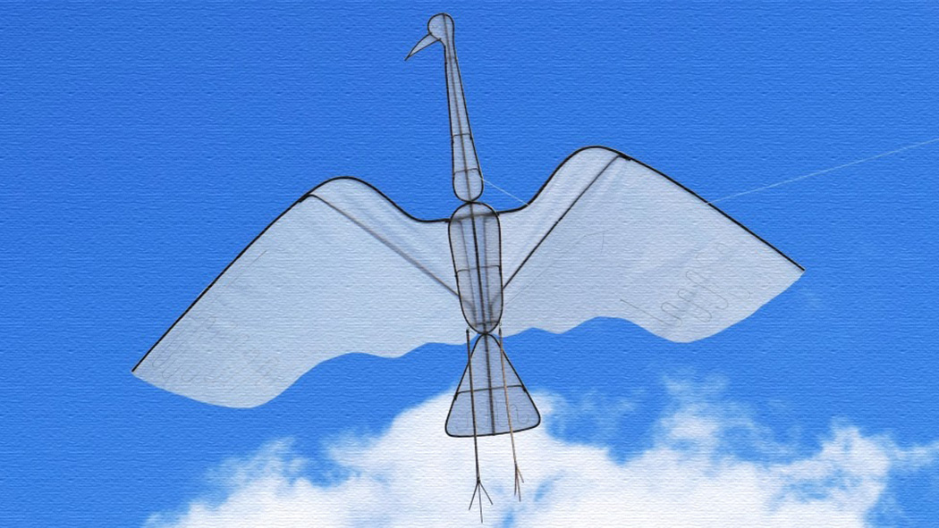 鶴が空を舞う！鶴型の凧「クレーンカイト（Crane Kite）」
