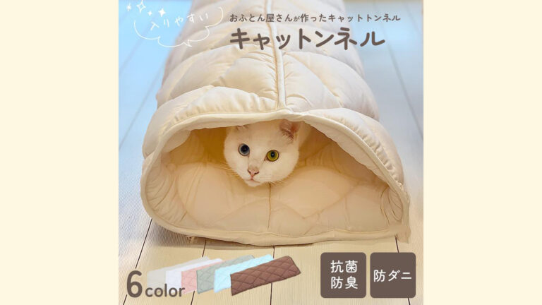 ふとん屋さんが作った『キャットンネル』｜猫ちゃんが安心して遊べる、ふかふかの癒し空間