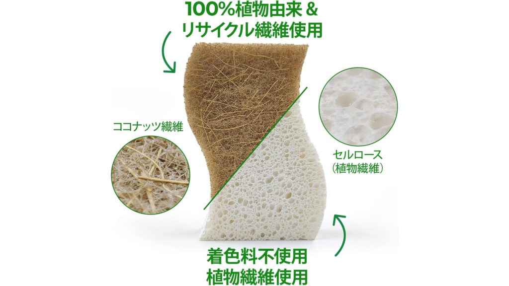 エコなのにしっかり洗える。使うほど地球に優しい『AIRNEX バイオ分解性キッチンスポンジ 6個入り』