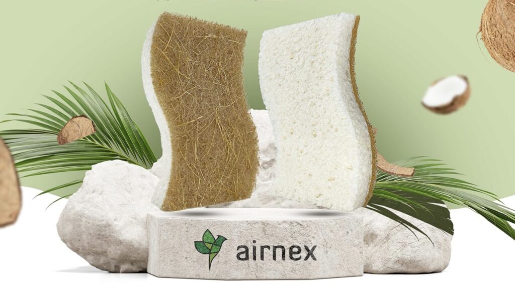 エコなのにしっかり洗える。使うほど地球に優しい『AIRNEX バイオ分解性キッチンスポンジ 6個入り』