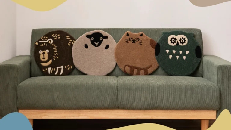 【アニマルクッション】ウールのぬくもりに癒される、可愛い動物モチーフのシートクッション