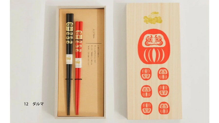 【縁起物ギフト】富士山とだるまの夫婦箸セット｜結婚祝い・記念日に贈りたい日本伝統のお箸