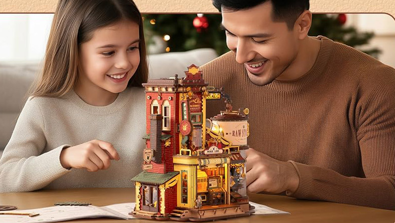 ✨動く木製パズル《ギフト工場》で創る童話の世界|大人も夢中になる3Dクラフトキット
