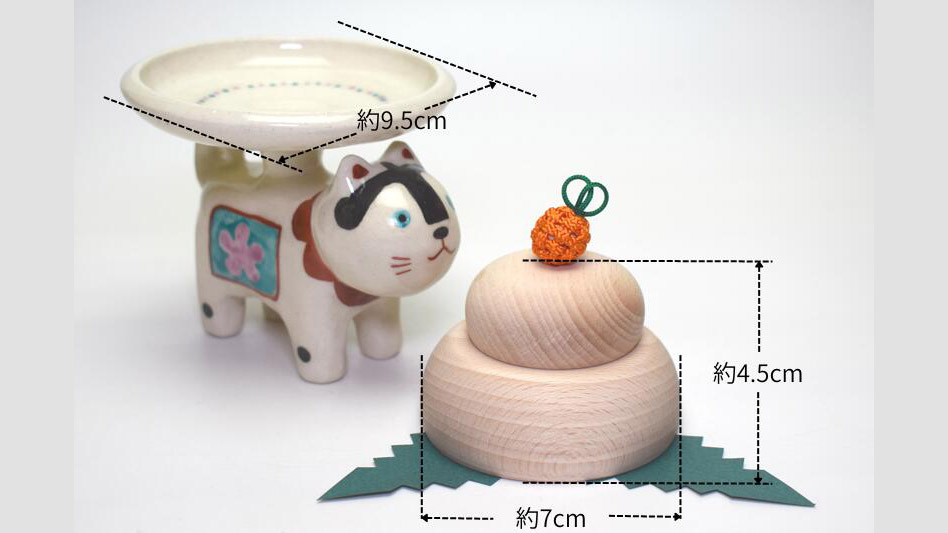 手作りの温かさを感じる|子守り犬と鏡餅で迎える縁起の正月飾り