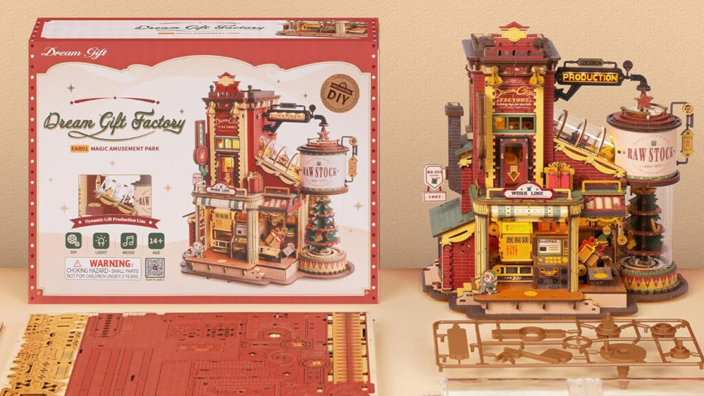 ✨動く木製パズル《ギフト工場》で創る童話の世界|大人も夢中になる3Dクラフトキット