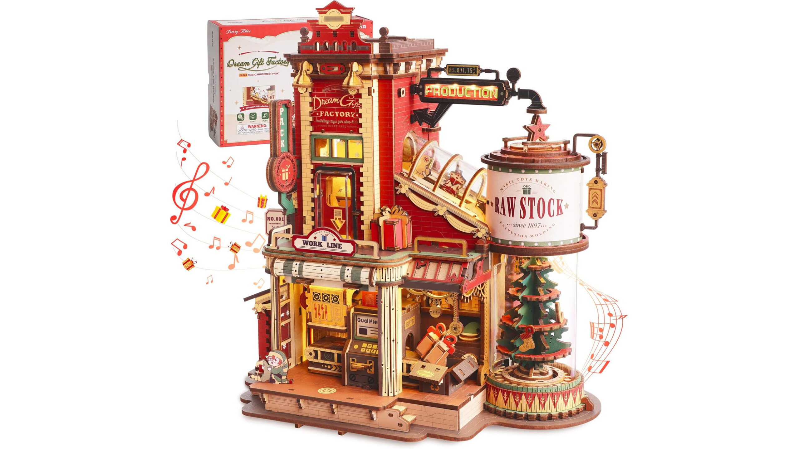 ✨動く木製パズル《ギフト工場》で創る童話の世界｜大人も夢中になる3Dクラフトキット