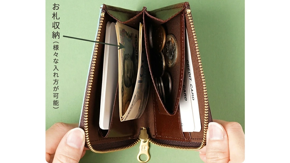 動物アートに癒される｜HIRAMEKI L字ファスナーミニ財布 ANIMALSの使いやすさ