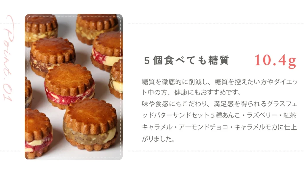 低糖質でも満足感たっぷり｜グラスフェッドバター100％の贅沢バターサンド