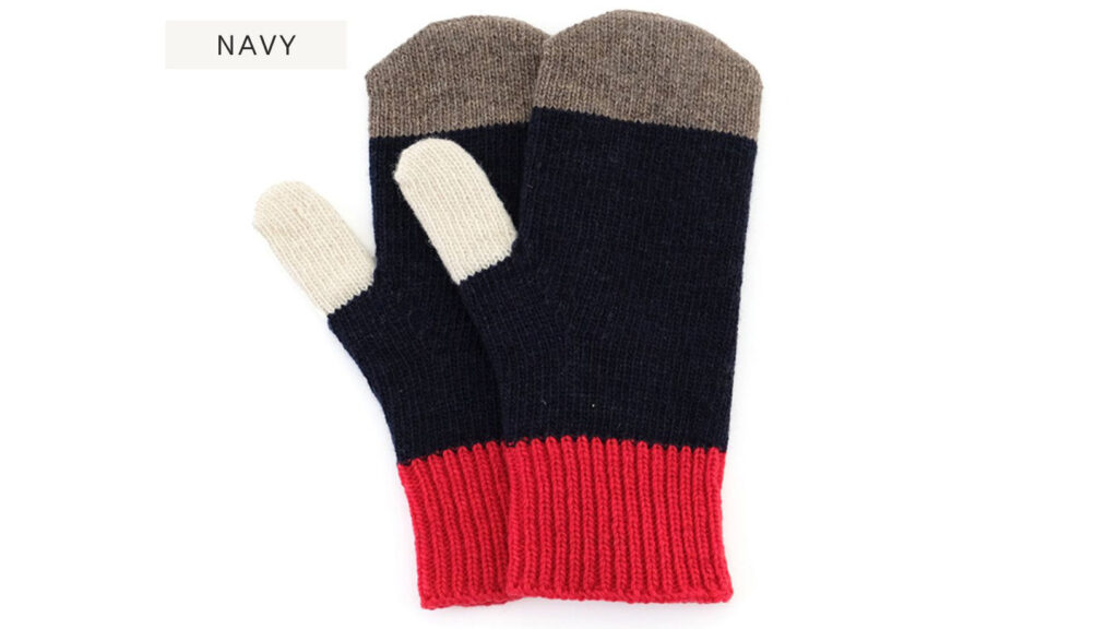 冬の手元に彩りを｜リューズニットのカラフル配色ミトンであたたかく