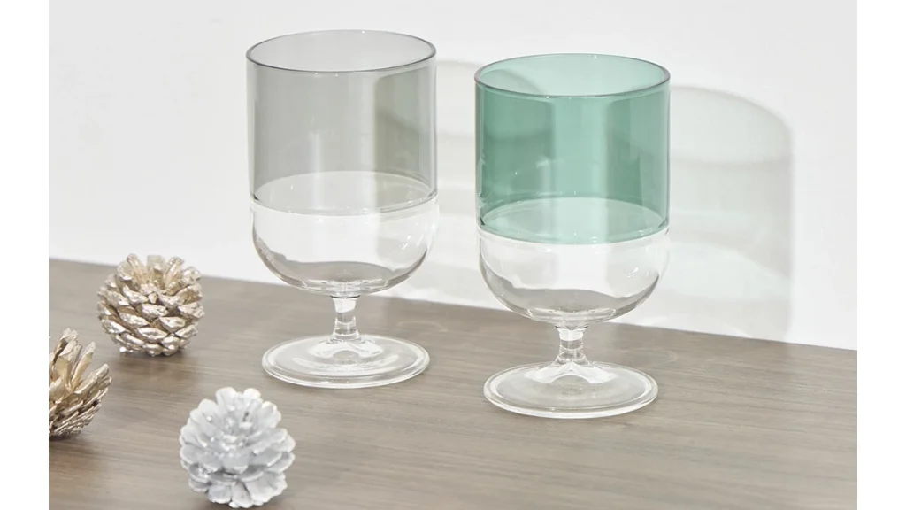 【耐熱&times;デザイン】KEYUCA ツートーン耐熱ゴブレット｜パーティーにも日常にも使えるおしゃれグラス