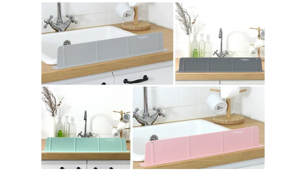 台所の水はね悩みを即解決！NUTRIDAILY「マジックウォーターフェンス」｜自分のキッチンがもっと快適になる実力派アイテム