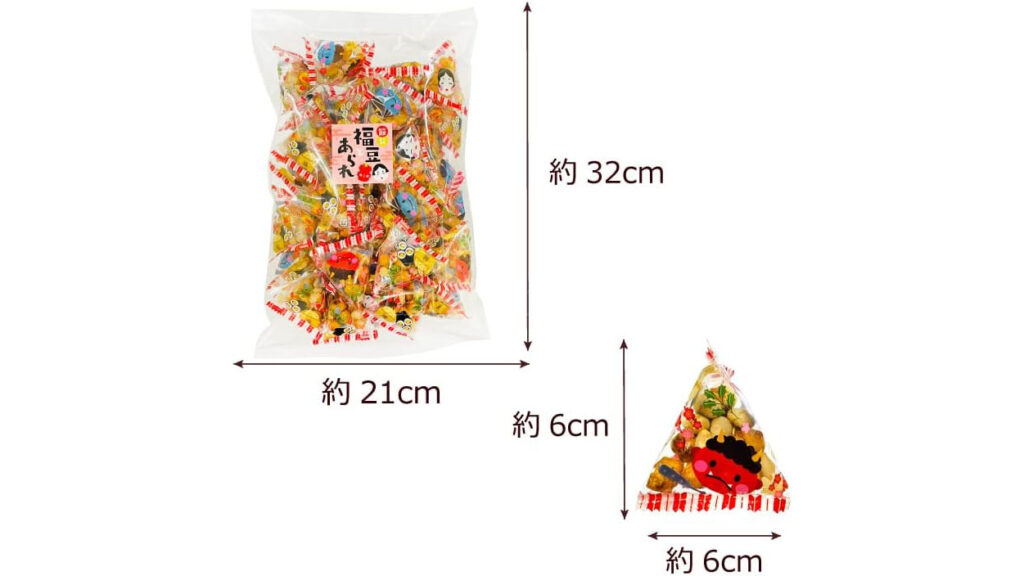 福豆とあられのテトラ｜袋のまま豆まきできる節分用個包装お菓子