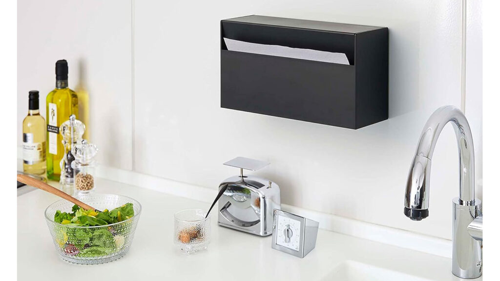 ペーパータオルの置き場問題を解決|tower 壁付けペーパーホルダー