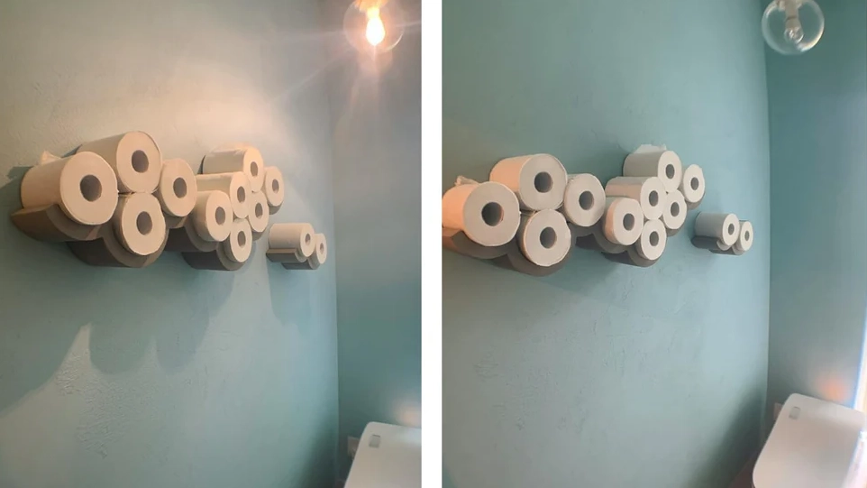 Cloud Toilet Paper Dispenser｜雲モチーフで魅せるおしゃれなトイレットペーパーディスペンサー