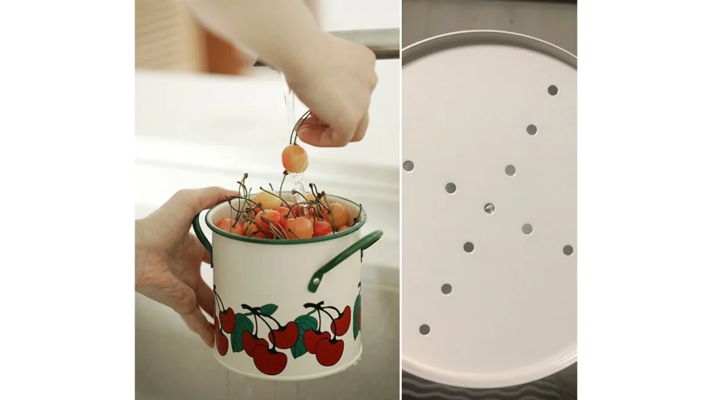 IwaiLoft 『チェリー柄 箸立て』|アンティーク調でおしゃれなキッチン収納