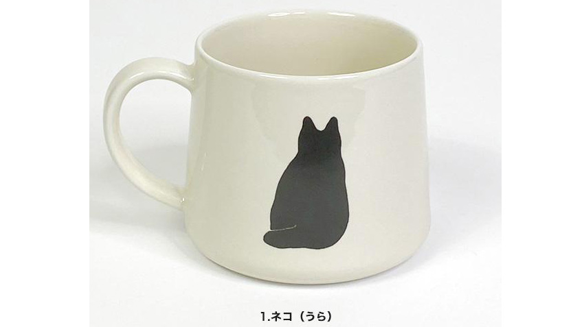 ネコとクマが寄り添う｜tomotakeデザインの波佐見焼マグカップ
