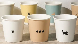 ノットペーパーカップ｜紙コップみたいな陶器カップが可愛い