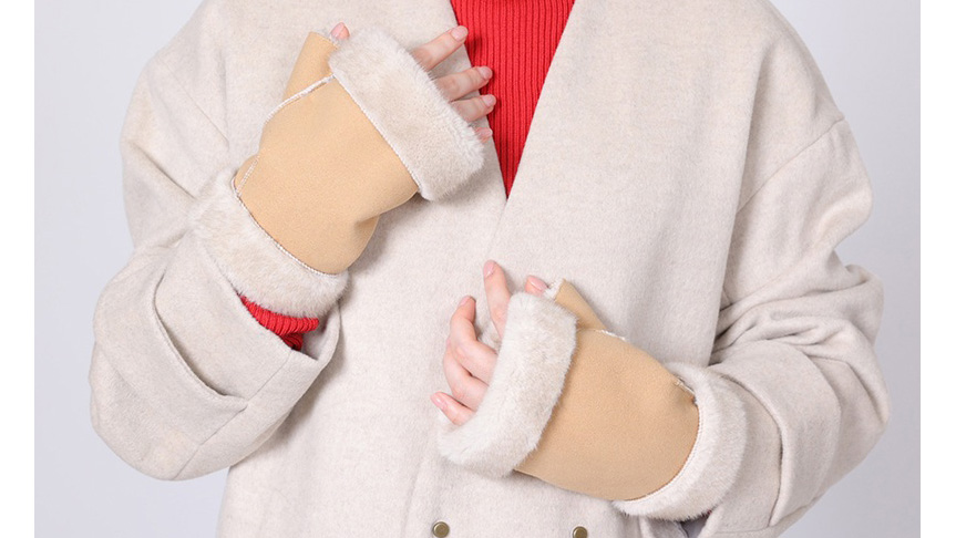 フェイクムートン×ミンクファーのハンドウォーマー|上品で暖かい冬小物