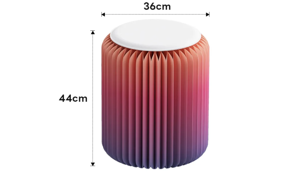 インテリアにも映える｜クラフト紙折りたたみスツール