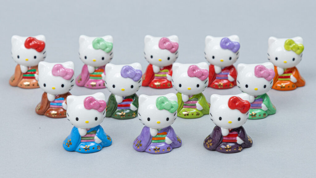 【数量限定】DICグラフィックス 日本の伝統色 ハローキティ｜平安の彩りをまとう陶器セット