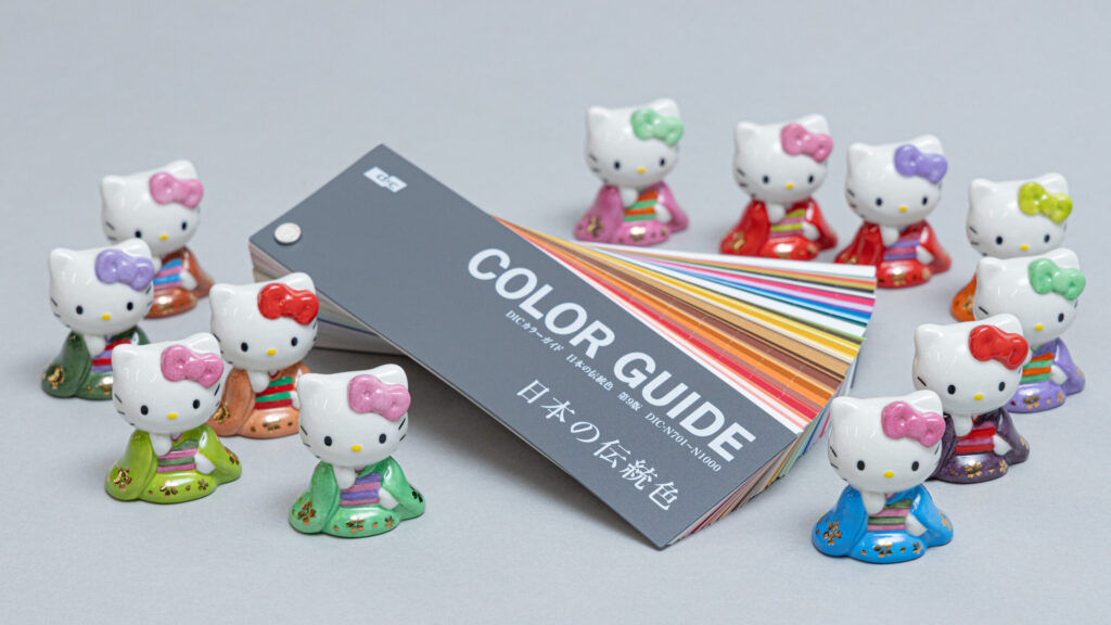 【数量限定】DICグラフィックス 日本の伝統色 ハローキティ｜平安の彩りをまとう陶器セット