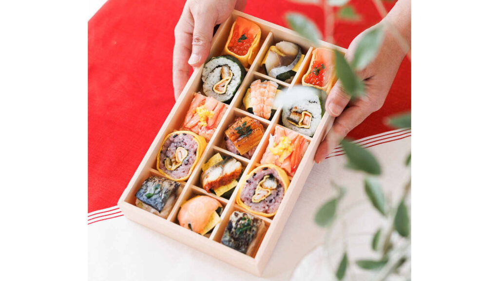 お祝いにおすすめの華やか寿司|奈良の伝統『手鞠わさび葉寿し』