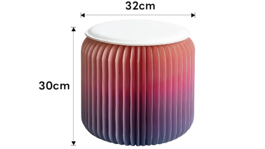 インテリアにも映える｜クラフト紙折りたたみスツール