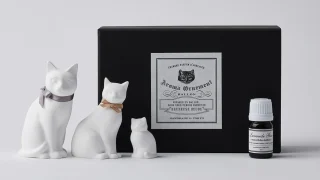 【Ballon】DAIFUKUファミリーセット｜ネコのアロマオーナメント＆ラベンダー精油付き