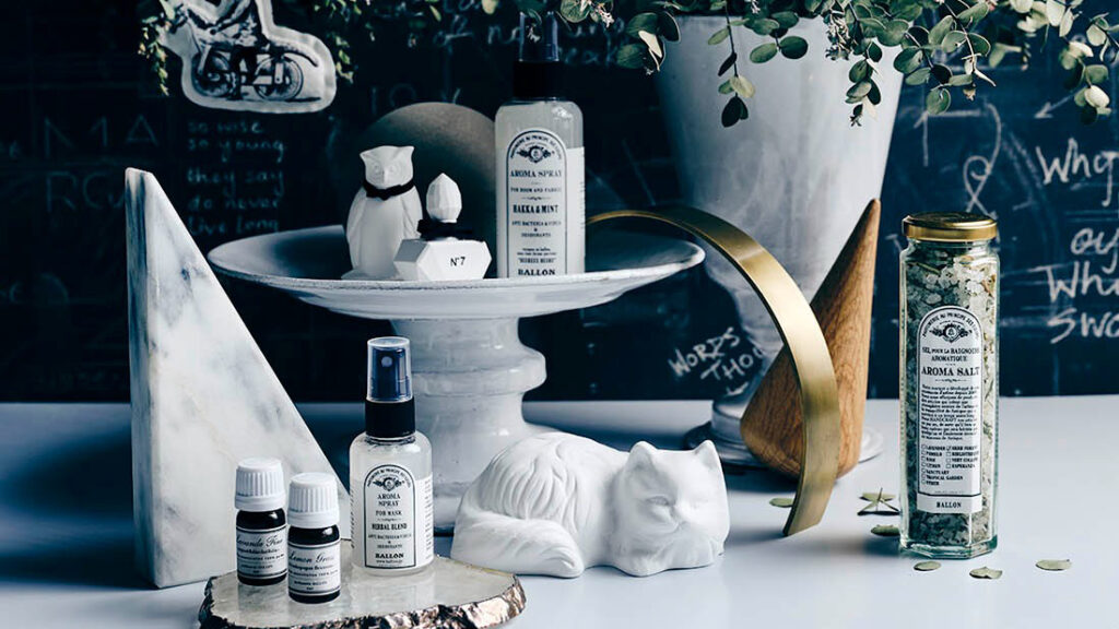 Ballon】DAIFUKUファミリーセット|ネコのアロマオーナメント&ラベンダー精油付き