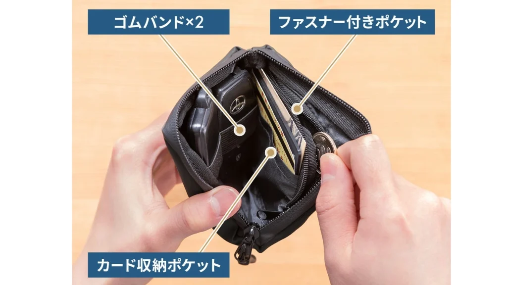 【2個収納】スマートキーケース|カードも入る防水DULON素材キーケース