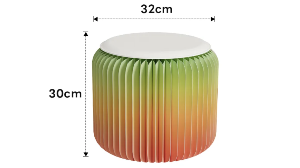 インテリアにも映える｜クラフト紙折りたたみスツール