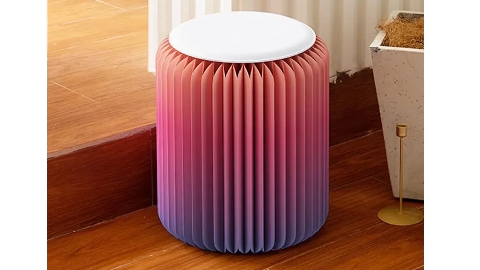 インテリアにも映える｜クラフト紙折りたたみスツール