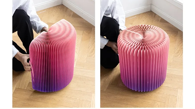 インテリアにも映える｜クラフト紙折りたたみスツール