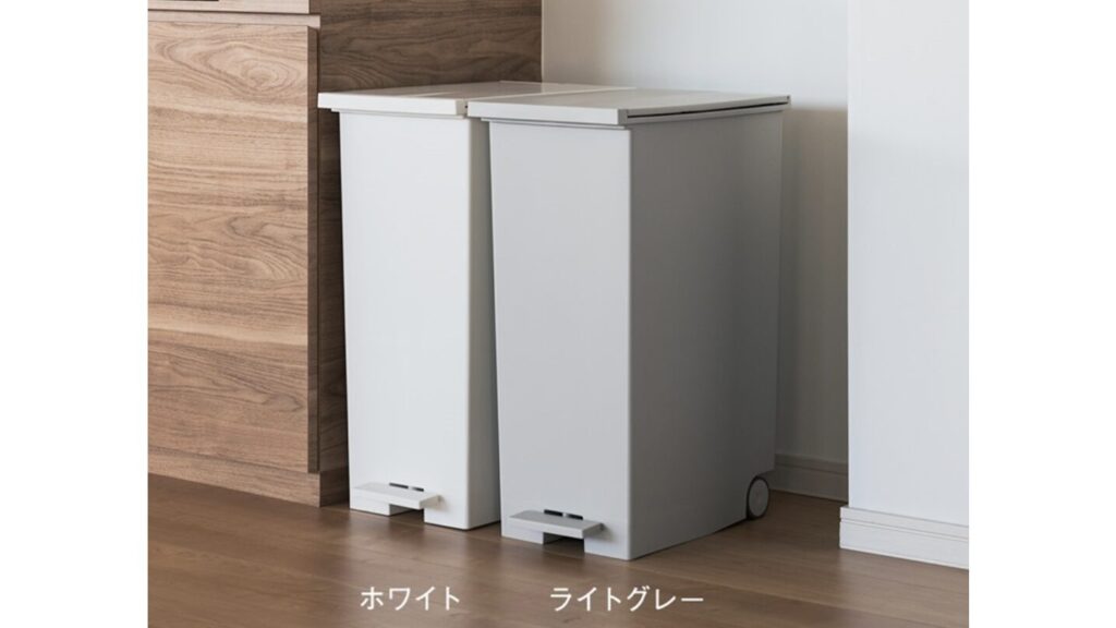KEYUCA両開きダストボックスLL（42L）｜省スペースで静音設計の人気ゴミ箱