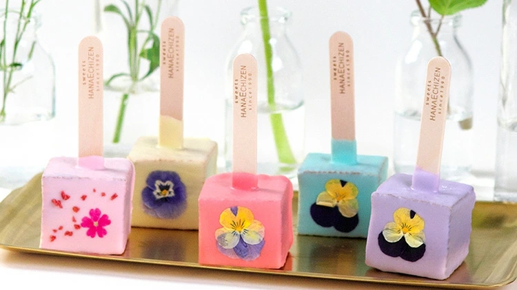 【エディブルフラワー ロリポップ】ホワイトデーや誕生日に花束みたいな可愛いバウムクーヘンギフト