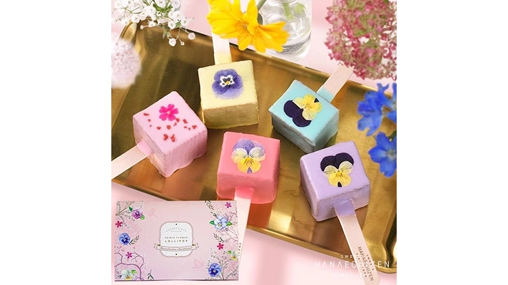 【エディブルフラワー ロリポップ】ホワイトデーや誕生日に花束みたいな可愛いバウムクーヘンギフト