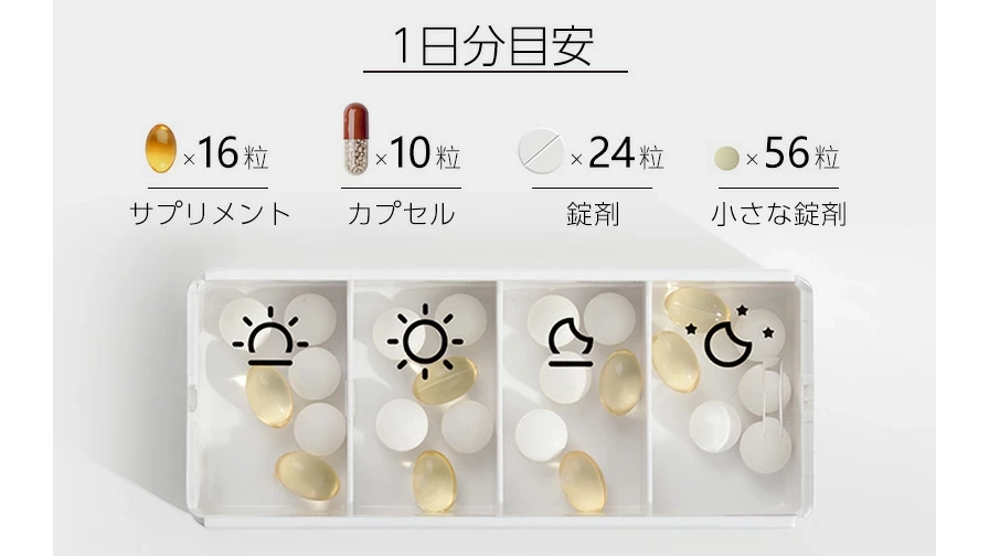 霜山「1週間ピルケース」｜薬の飲み忘れ防止に便利な携帯用薬ケース