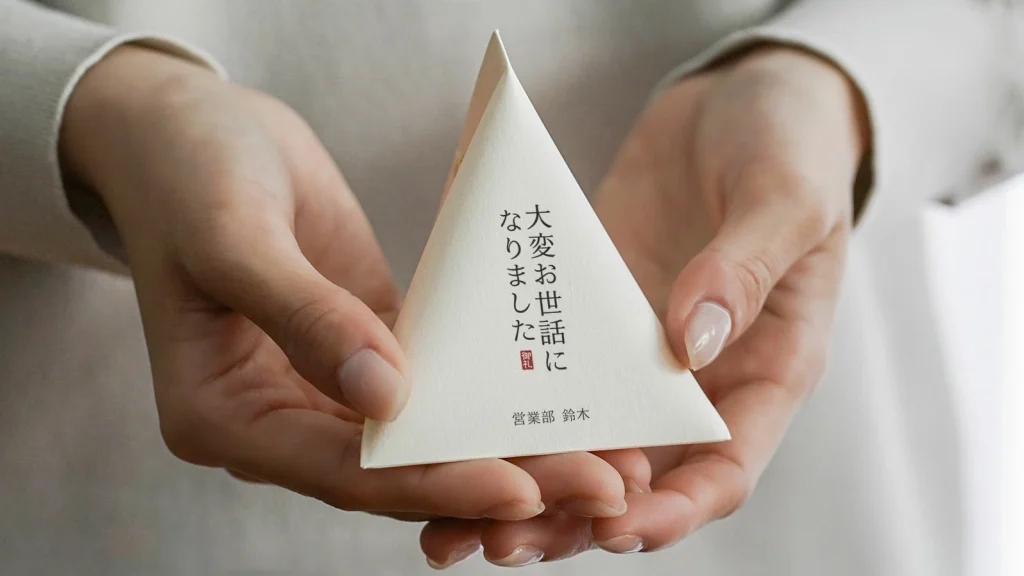配るだけで印象アップ。名入れテトラパッケージの魅力