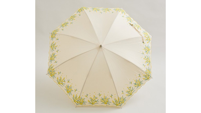大人かわいい雨傘|バンブーハンドルのミモザ傘