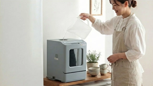 シンク横に置ける食洗機｜ラクアmini colorで家事をもっとラクに