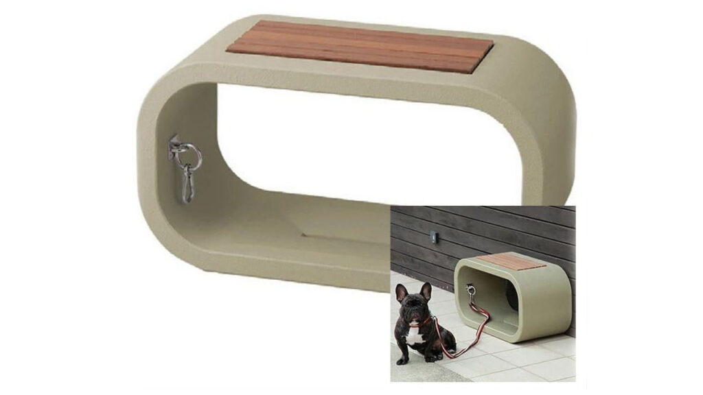 ベンチ×プランター×犬用ステイが一体化!おしゃれ外構アイテム