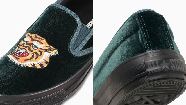 ベルベット&times;虎刺繍が映える｜個性派スニーカーならこれ! コンバース『カンフースリッポン』