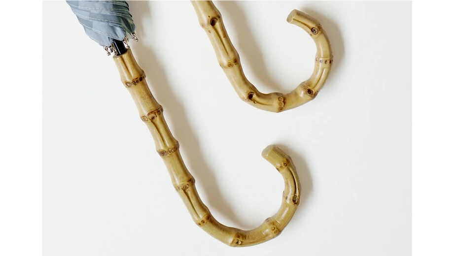 大人かわいい雨傘|バンブーハンドルのミモザ傘