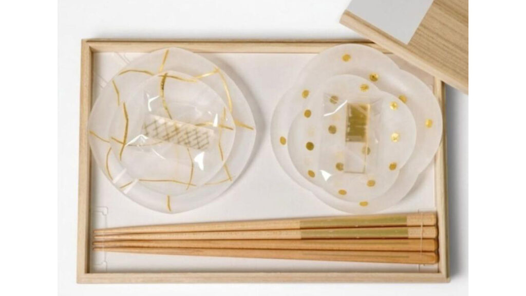 【贈り物に最適】toumei箔ギフトセット｜華やかなテーブルを演出する和食器